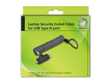 Delock Products 20917 Navilock Laptop Security Coiled Cable For USB