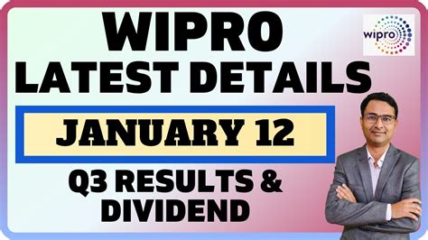 Wipro Q3 Results And Dividend 2024 Wipro Share Latest News YouTube