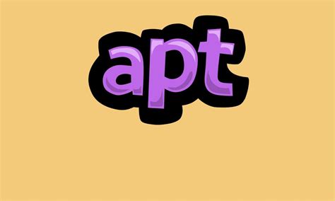 apt writing vector design   yellow background  vector art