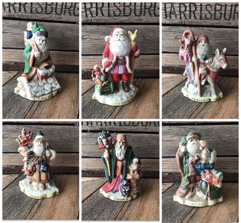 Santas Of The Nations Santa Ceramic Figurines Complete Etsy