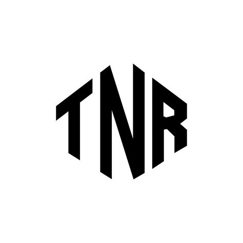diseño de logotipo de letra tnr con forma de polígono. diseño de