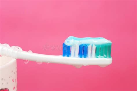 Toothbrush with toothpaste stock image. Image of bath - 13481929