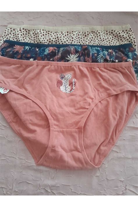 Dominant L Desenli Renkli Pamuklu Kad N Bikini K Lot Fiyat Yorumlar Trendyol