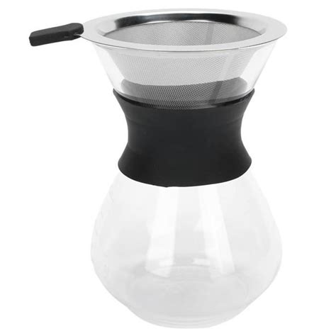 EBTOOLS Cafetière goutte à goutte Pot à Café en Verre Réutilisable avec