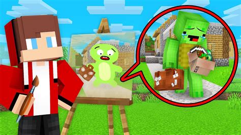 JJ Use DRAWING MOD To Kick Mikey Out Of The Village In Minecraft