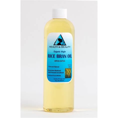 Rice Bran Oil Unrefined Organic Carrier Cold Pressed Virgin Raw Pure 12