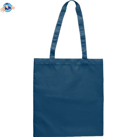 Shopper In Plastica Riciclata Con Manici Lunghi Logo Personalizzato