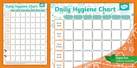 Daily Hygiene Chart Teacher Made Twinkl