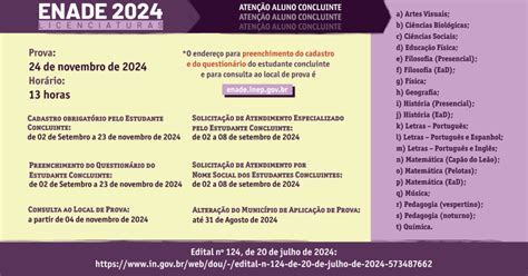 Coordenação de Comunicação Social » Enade: Confira o prazo para ...