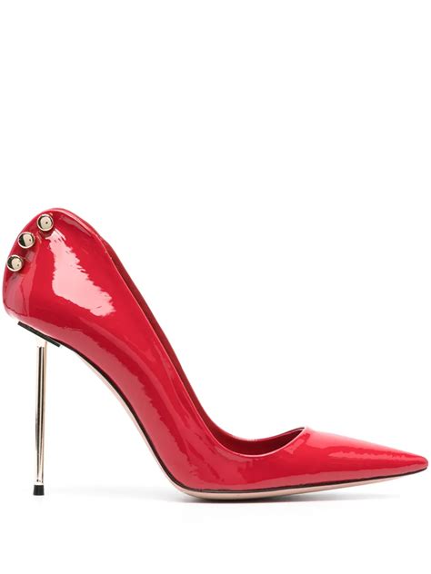 HARDOT Supreme Ass Metallic Heel Mm Patent Finish Pumps Red