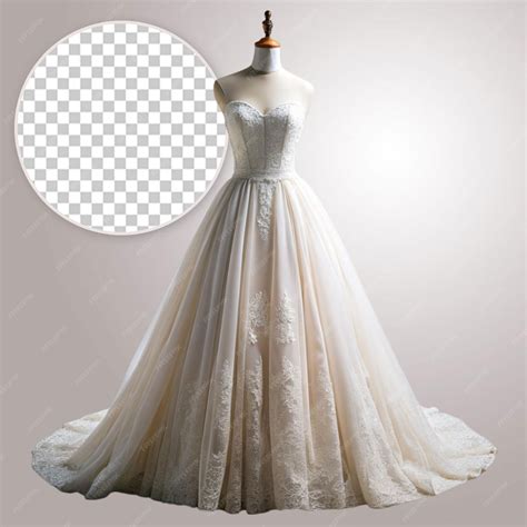 White bridle dress isolated on transparent background | Premium AI
