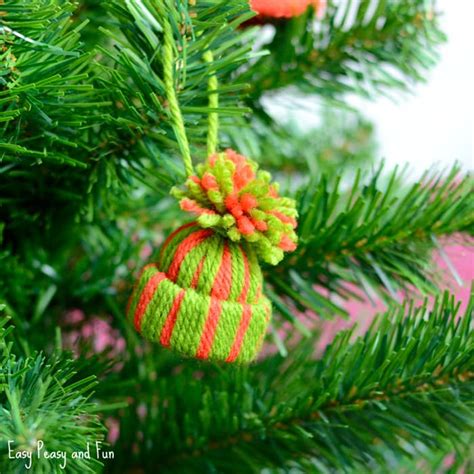 Mini Yarn Hats Ornaments Diy Christmas Ornaments Diy Christmas