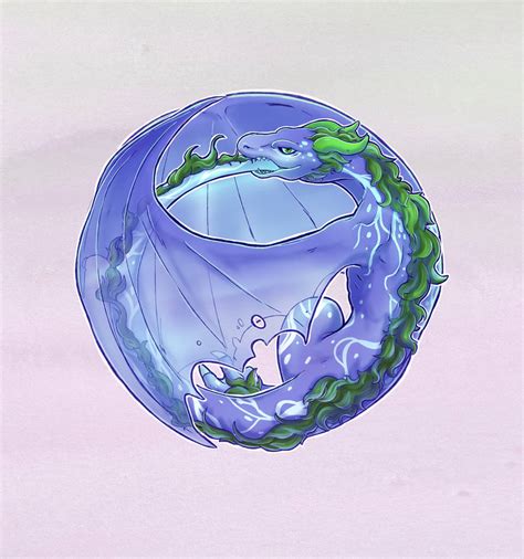 Blue Green Ouroboros By Lulufox On Deviantart