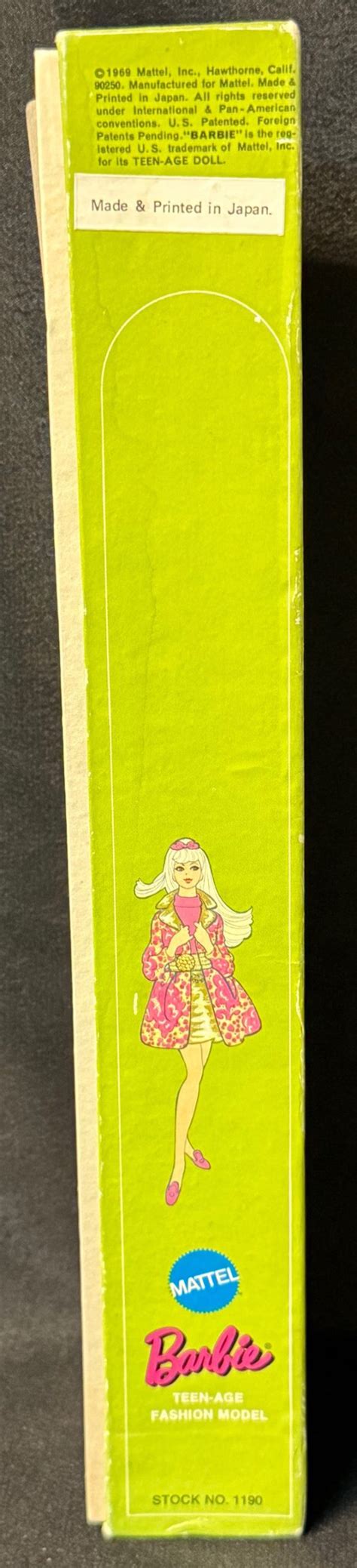 1190 Vintage TNT Standard Barbie Ash Blonde MIB Doll Peddlar