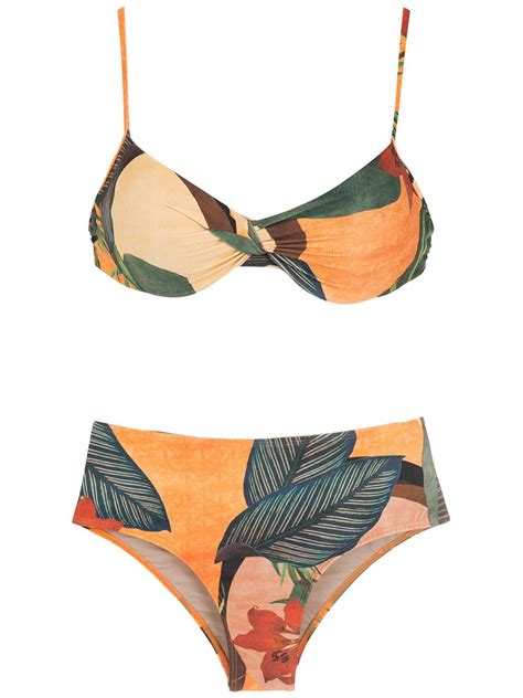 Lygia Nanny Veronica Leaf Print Bikini Smart Closet