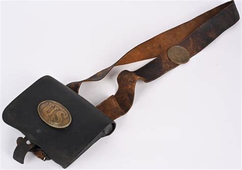 Civil War Leather Cartridge Box W Sling And Plates Nov 19 2022