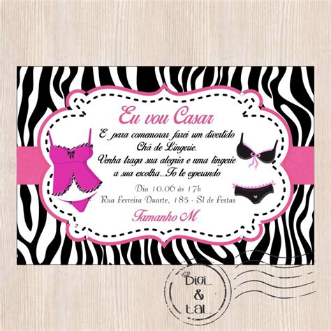 Convite x Chá de Lingerie Elo Produtos Especiais
