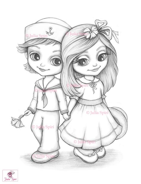 Boy And Girl Coloring Page