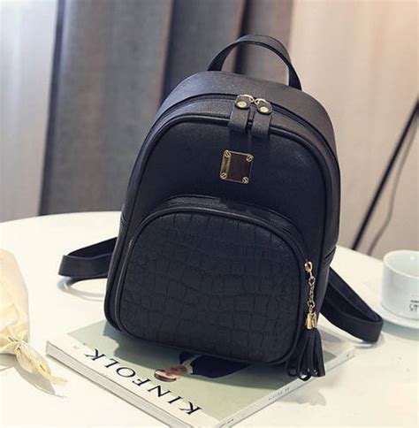 Кожаный Женский Рюкзак Экокожа Черный Портфель Из Экокожи Dbay Шкіряний ...