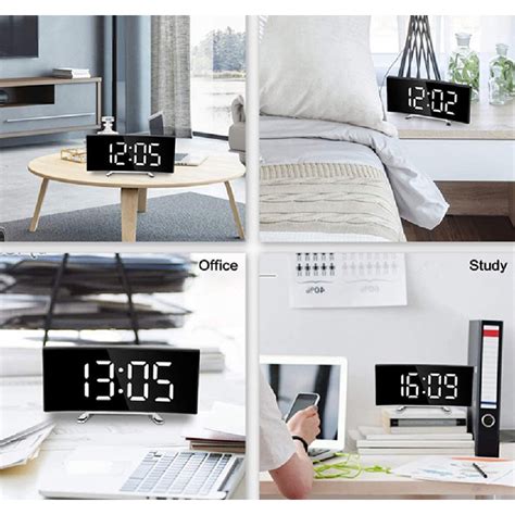 led clock digital alarm clock smart desktop table electronic desk
