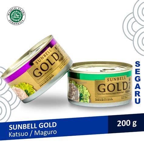 Jual SUNBELL Gold Tuna Kaleng Katsuo Maguro 200 Gr Shopee Indonesia