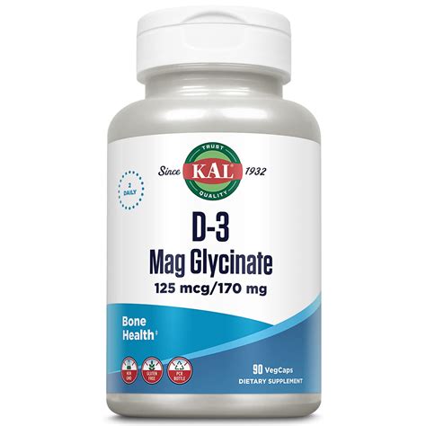 Snapklik.com : KAL Vitamin D3 & Magnesium Glycinate, Enhanced ...