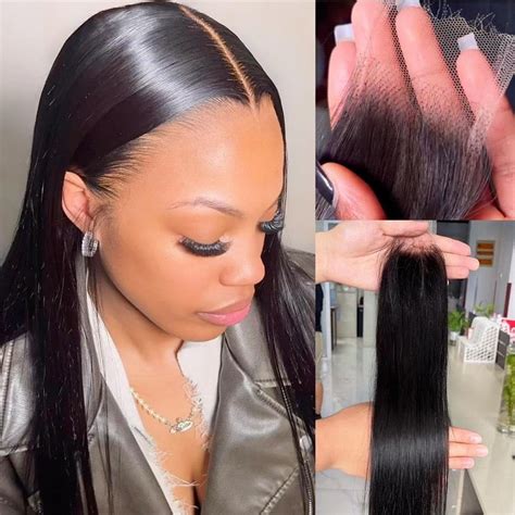 hd  straight lace closure human hair transparent lace closure