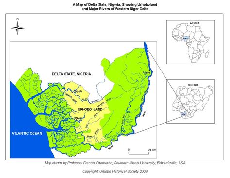 A Map of Delta State, Nigeria, Showing Urhoboland and Major Rivers of ...