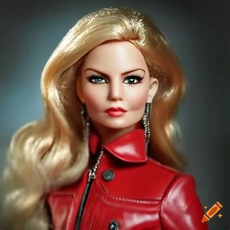 Jennifer Morrison As Emma Swan In Red Leather Jacket On Craiyon