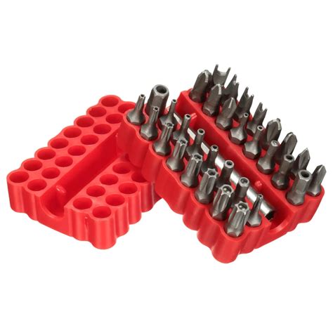 Buy 33pcs Red Security Bit Set With Magnetic Extension