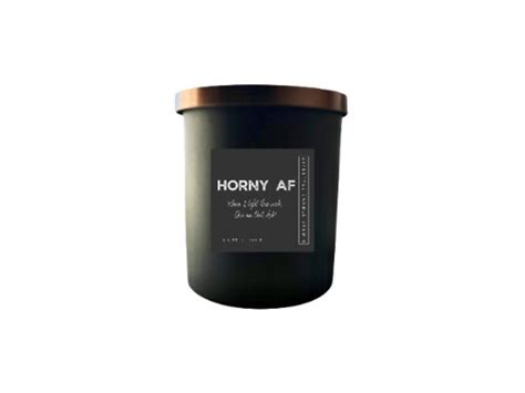 Horny AF Luxury Scented Soy Candle Funny Adult Candle Humor Candles Valentines Day