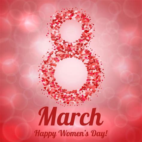 International women's day greeting card. March 8th bright vector ...