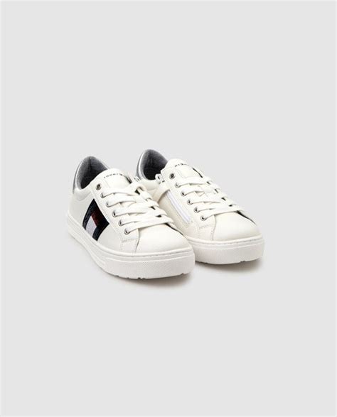 Zapatillas Deportivas De Ni A Tommy Hilfiger De Color Blanco Con