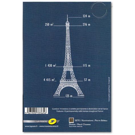 COLLECTOR LA TOUR EIFFEL ET SA DENTELLE DE FER TIMBRES LETTRES 20G