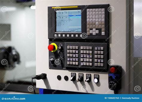 Cnc Machine Control Panel Close Up Stock Image Image Of Industry