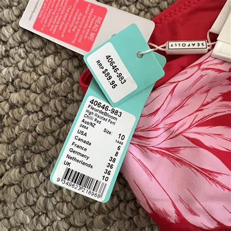 Seafolly Red Bikini Size 8 10 Size 8 Top Size 10 Depop