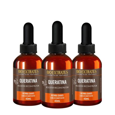 Queratina Da Bio Extratus - Kit Bio Extratus Queravit Queratina Booster Tratamento Reconstrutor (3 ...