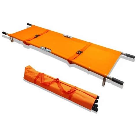 Folding Mild Steel Canvas 2 Fold Stretcher Polished Aluminium At