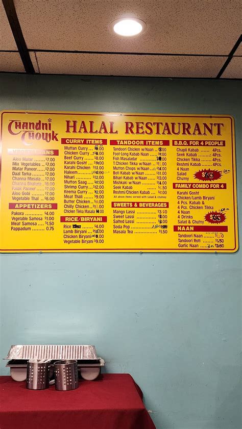 Menu At Chandni Chowk Restaurant Toronto