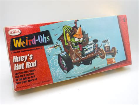 Vintage Rat Fink Weird Ohs Ed Big Daddy Roth Plastic Model Kit Miniature Hot Rod Monster Huey S