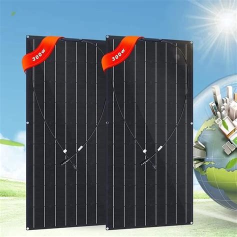 Panneaux solaires Panneau Solaire monocristallin 2 pièces Chargeur d