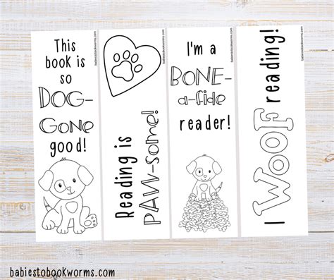 Free Printable Dog Bookmarks - Printable Word Searches