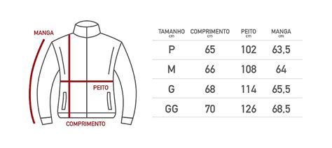 Marcelo Uniformes Tabela De Medidas De Jaquetas