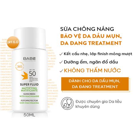 Babe Super Fluid Mattifying Sunscreen Spf Broad Spectrum Ml Shopee Malaysia