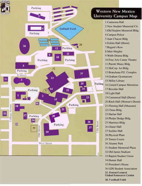 WNMU Campus Map