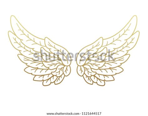 Une Paire D Ailes D Ange Large Ouverte Image Vectorielle De Stock