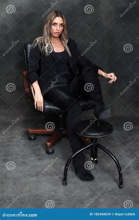 Beautiful Glamourous Blonde Girl Posing In Studio On Isolated Background Style Trends