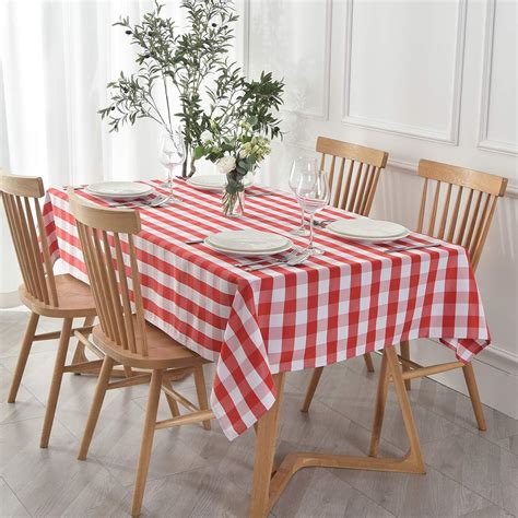 Amazon Maxmill Rectangle Checkered Tablecloth Waterproof