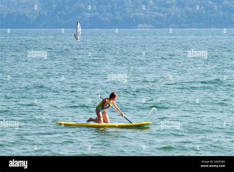 Girl Bikini On Her Knees Hi Res Stock Photography And Images Alamy