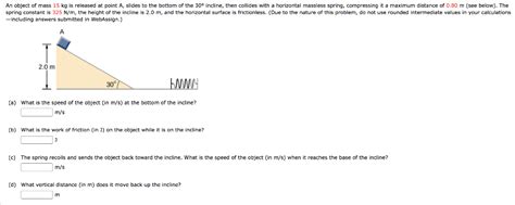 Solved An object of mass 15 kg is released at point A, | Chegg.com